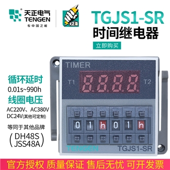 天正 TGJS1-SR双组循环数显时间继电器DH48S-S JSS48A-S 220v 24V